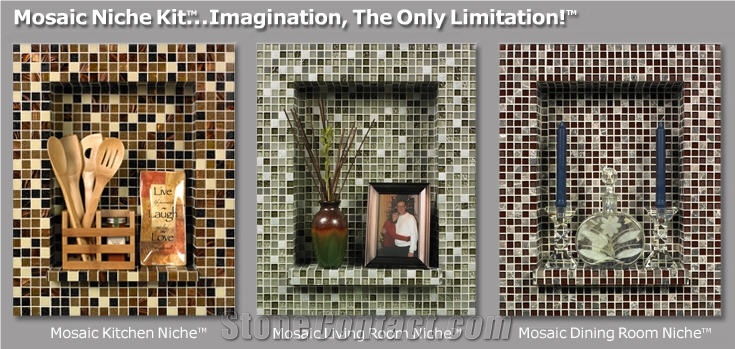Mosaic Niche Kit with Bronze Sand Mosaic Design