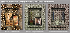 Mosaic Niche Kit with Bronze Sand Mosaic Design