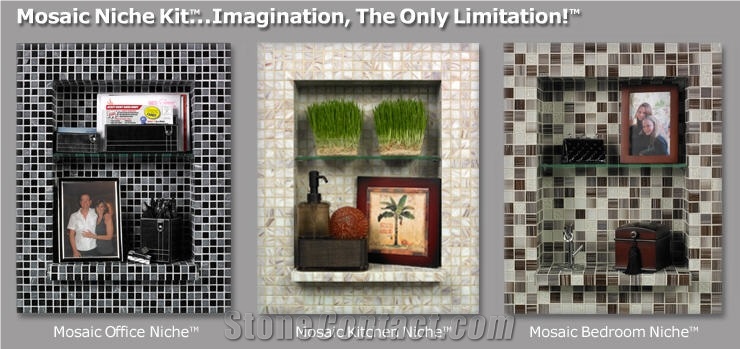 Mosaic Niche Kit with Bronze Sand Mosaic Design