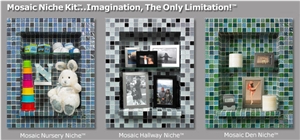 Mosaic Niche Kit with Bronze Sand Mosaic Design