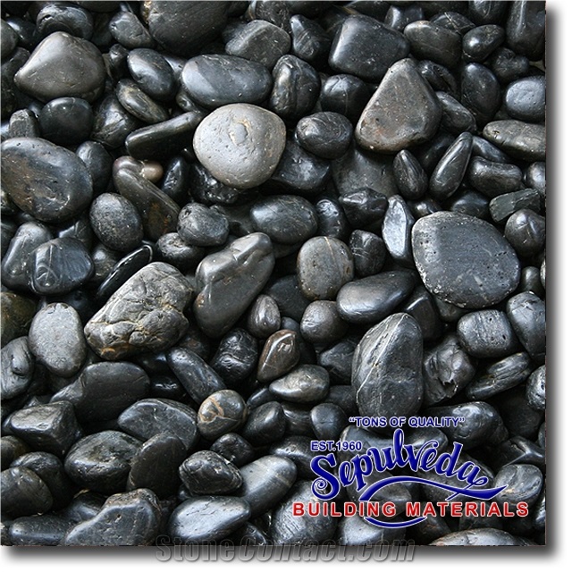 Black Marble Polished Pebble