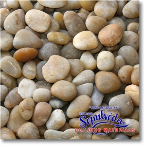 Gold Polished Pebble, Yellow Marble Polished Pebble