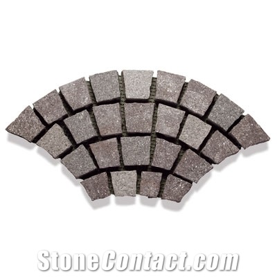 Porphyry Split Perpendicular Interlock Mesh Paver, Porphyry China Red Alabaster Pavers