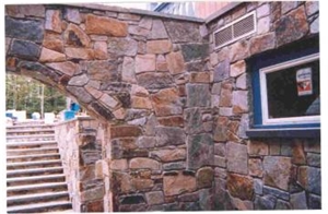 Wild Rose Mosaic Block and Strip, Red Sandstone Building, Walling