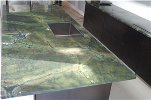 Vitoria Regia Quartzite Countertop, Vitoria Regia Green Quartzite Countertop