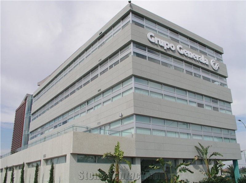 Azul Bateig Facade, Azul Bateig Blue Limestone Facade