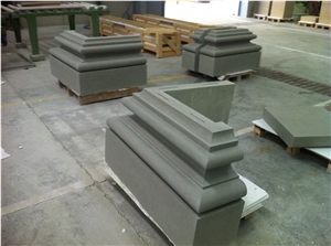 Bateig Galaxy Column Base, Bateig Galaxy Grey Alabaster Column Base