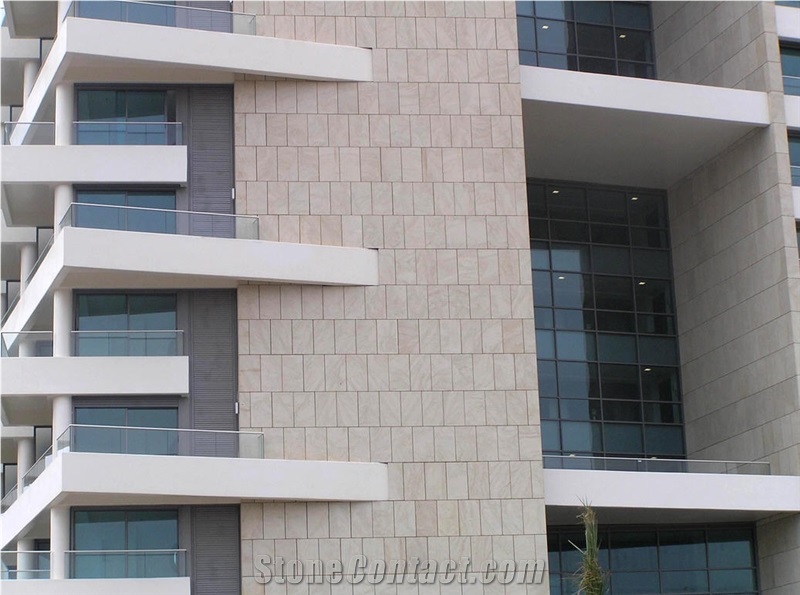 Crema Maroc Facade, Wall Cladding, Crema Maroc Beige Limestone Facade
