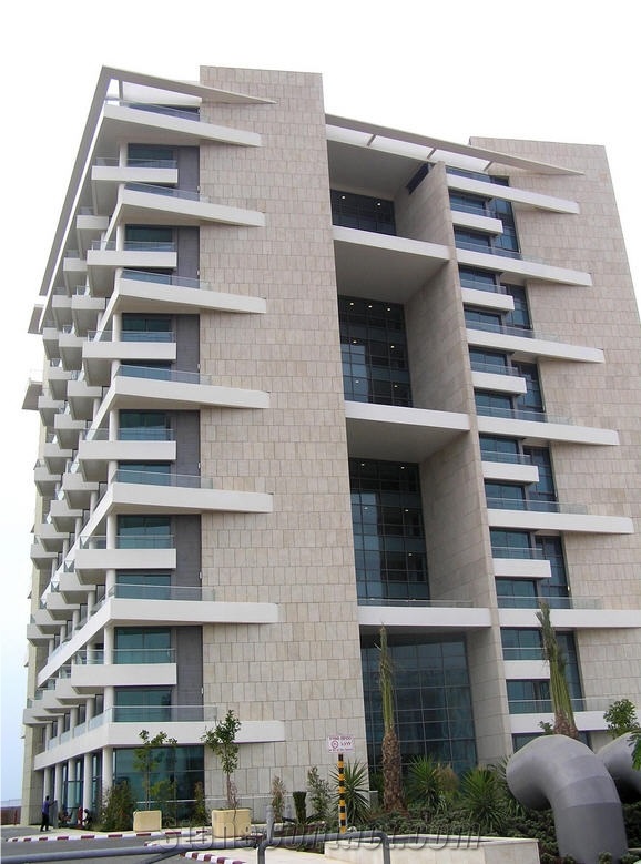 Crema Maroc Facade, Wall Cladding, Crema Maroc Beige Limestone Facade