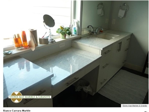 Bianco Carrara Bathroom Vanity Top, Bianco Carrara B White Marble Bathroom Vanity Top Bianco Carrara Bathroom Vanity Top, Bianco Carrara B White Marble Bathroom Vanity Top