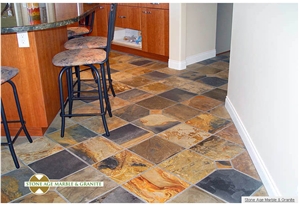 Brazilian Rust Multicolor Slate Kitchen Floor Brazilian Rust Multicolor Slate Kitchen Floor