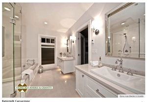 Buttermilk Caesarstone Quartz Stone Bathroom Desig