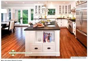 Nero Assoluto Island Top, Baltic Brown Countertop, Nero Assoluto Black Granite Countertop