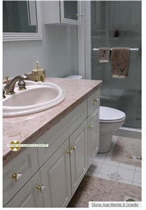 Rosa Tea Marble Vanity Top, Rosa Tea Pink Marble Vanity Top