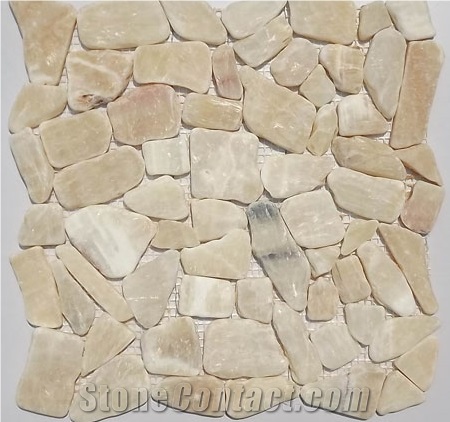 Popular Yellow Gold Polished Random Shape Marble Mosaic