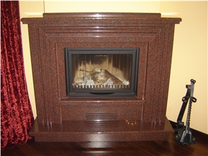 Imperial Red Granite Fireplace