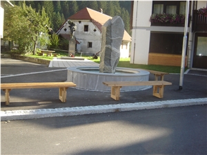 Pohorski Tonalit Granite Fountain, Pohorski Tonalit Grey Granite Fountain