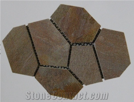 Slate on Net Pastes Pavements, Brown Slate Pavements