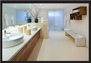 Durango Veracruz Travertine Floor Bathroom, Durango Veracruz Beige Travertine Bath Design