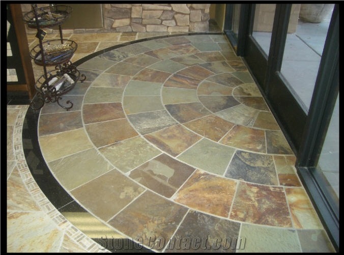 Ardosia Multicolor Rust Slate Floor Pattern