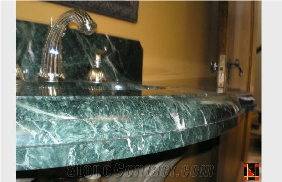 Verde Guatemala Standard Marble Vanity Top, Verde Guatemala Green Marble Vanity Top