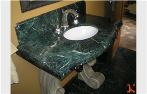 Verde Guatemala Standard Marble Vanity Top, Verde Guatemala Green Marble Vanity Top
