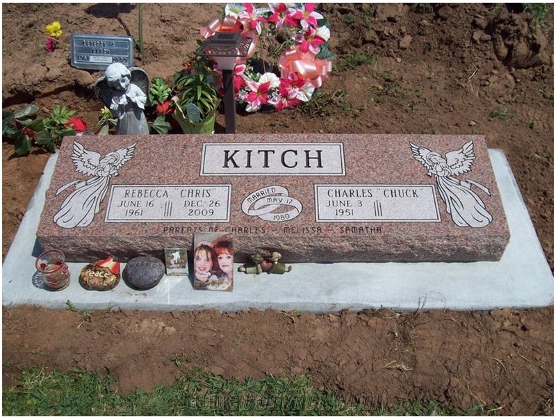 Granite Bevel Marker, Red Granite Bevels