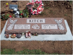 Granite Bevel Marker, Red Granite Bevels
