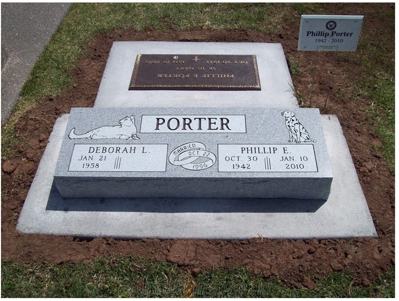 Gray Granite Bevel Marker, Grey Granite Bevels