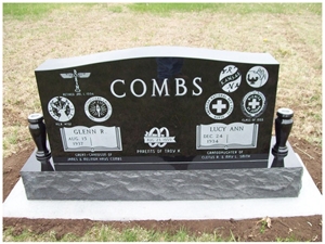 Jet Black Granite Double Monument Jet Black Granite Double Monument