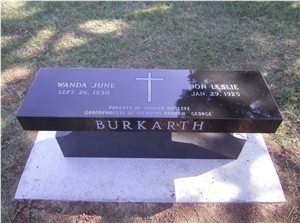 Jet Black Granite Memorial Bench