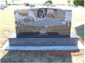 Mahogany Granite Double Monument