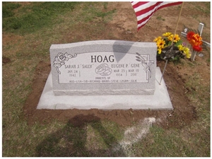 Pink Granite Slant Marker, Mason Pink Granite Slant Grave