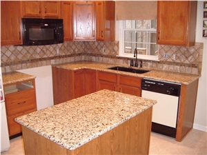 Giallo Vitoria Granite Kitchen Island Top, Giallo Vitoria Yellow Granite Kitchen Island Top