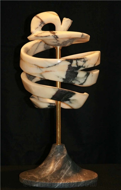 Paonazzeto Marble Interior Lamp, Paonazzeto Yellow Marble Interior Lamp