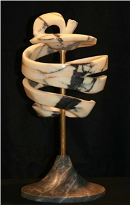Paonazzeto Marble Interior Lamp, Paonazzeto Yellow Marble Interior Lamp