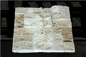 Flax Walnut Travertine Split Mosaic