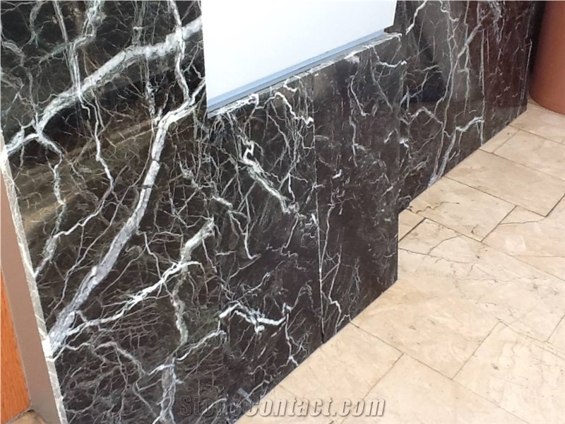 Spider Grey Marble Slabs, Tiles