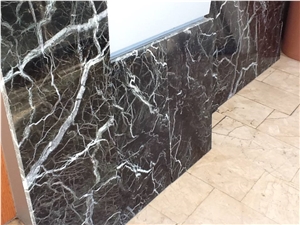 Spider Grey Marble Slabs, Tiles