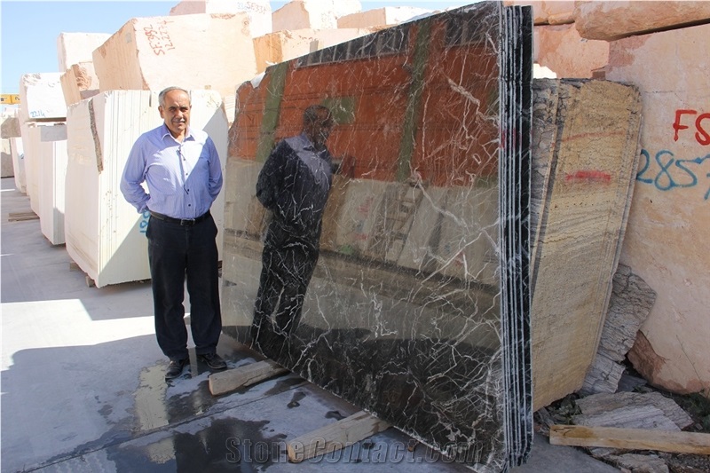 Spider Grey Marble Slabs, Tiles