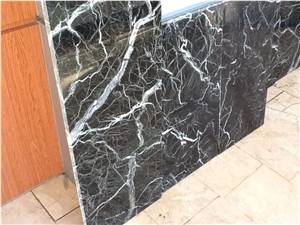 Spider Grey Marble Slabs, Tiles