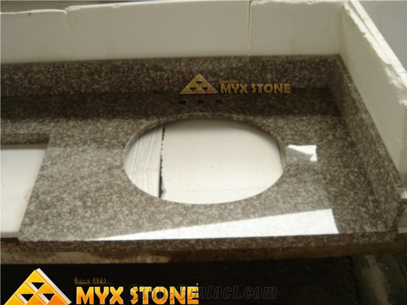 Bain Brook Brown Countertop,G664 Red Granite Bath Tops
