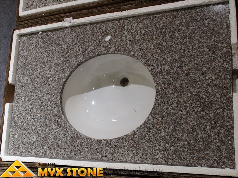 Bain Brook Brown Countertop,G664 Red Granite Bath Tops