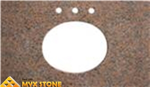 Maple Red Granite Vanity Top,G562 Pink Granite Bath Tops