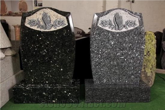 Labrador Silver Pearl Granite Monument, Labrador Silver Pearl Blue Granite Monument