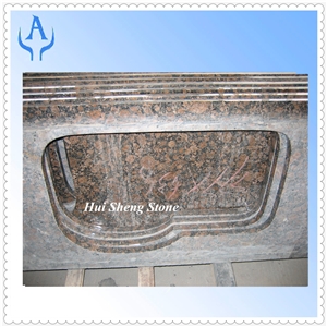 Granite Brown Kitchen Countertop Vanity Top, Brown Granite