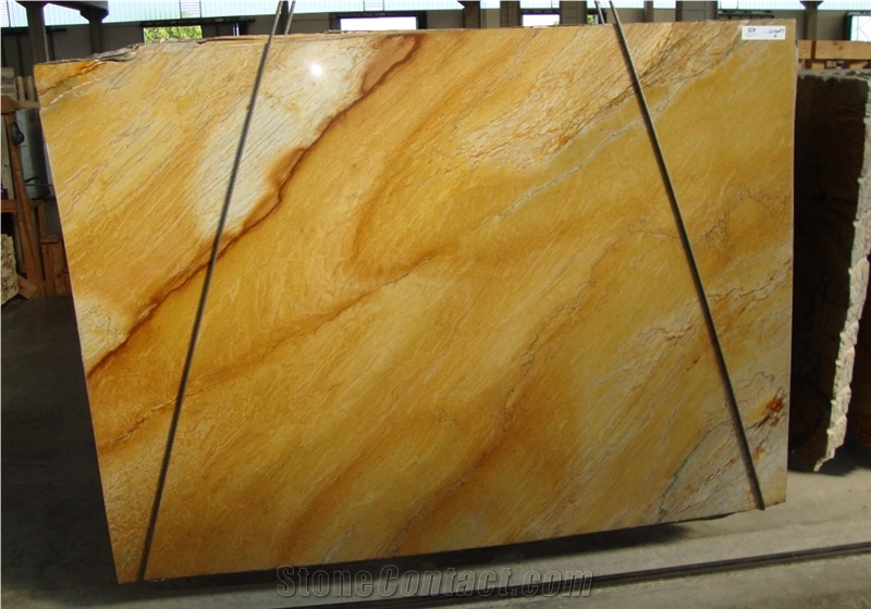 Giallo Macaubas Quartzite Slab, Brazil Yellow Quartzite