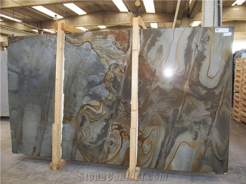 Illusion Blue Quartzite Slabs