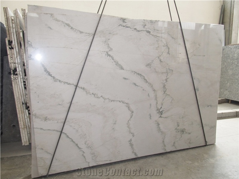 White Macaubas Quartzite Slabs, Brazil White Quartzite