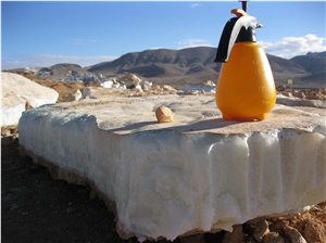 Pure White Onyx, White Persian Snow Onyx Block